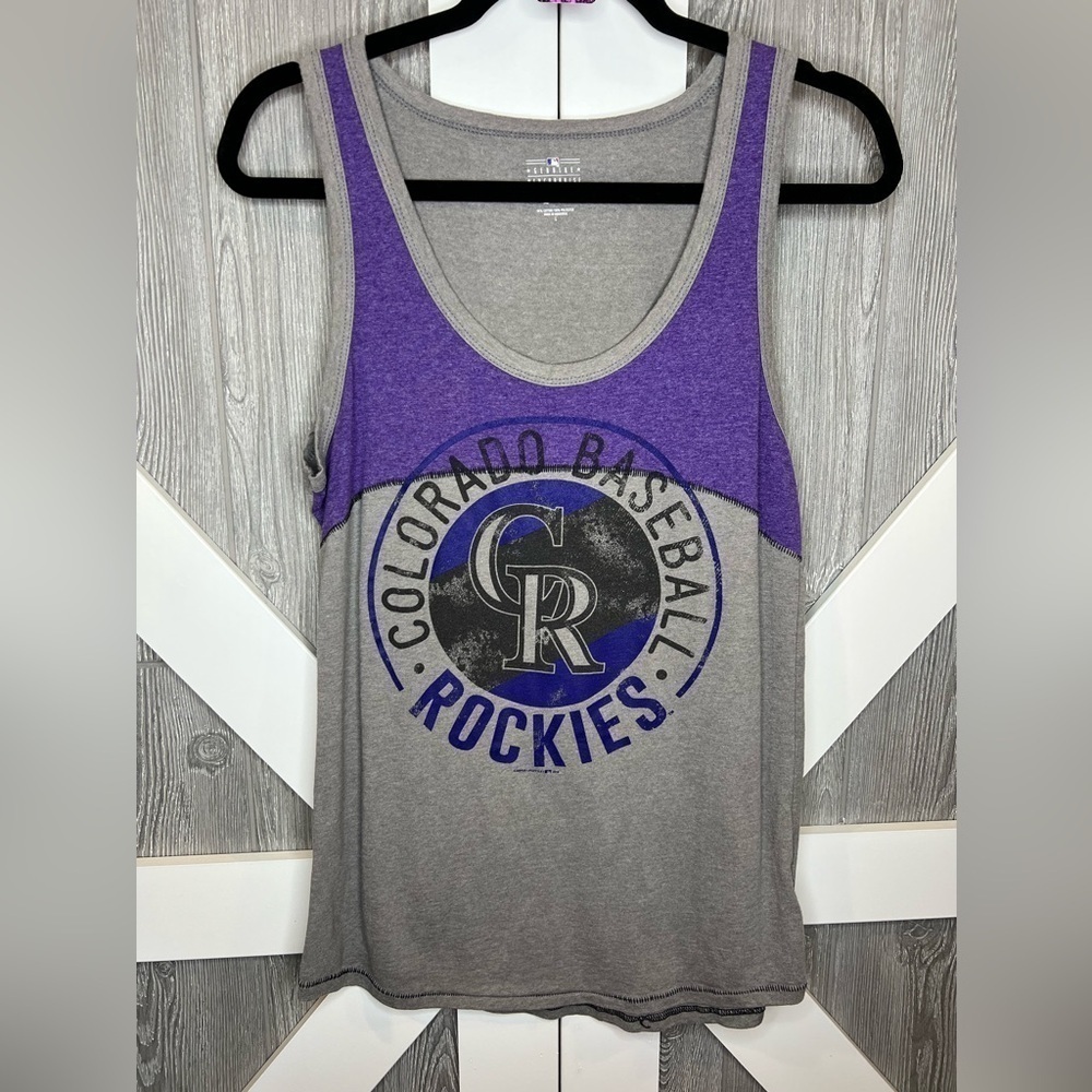 B4.08 MLB Genuine Merchandise Colorado Rockies Baseball Tank L